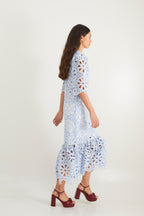 Robe Leyre Découpé Bleu
