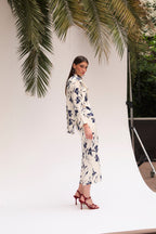 Jupe Droit Orchidée Marine