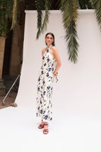 Robe Dos Nu Orchidée Marine