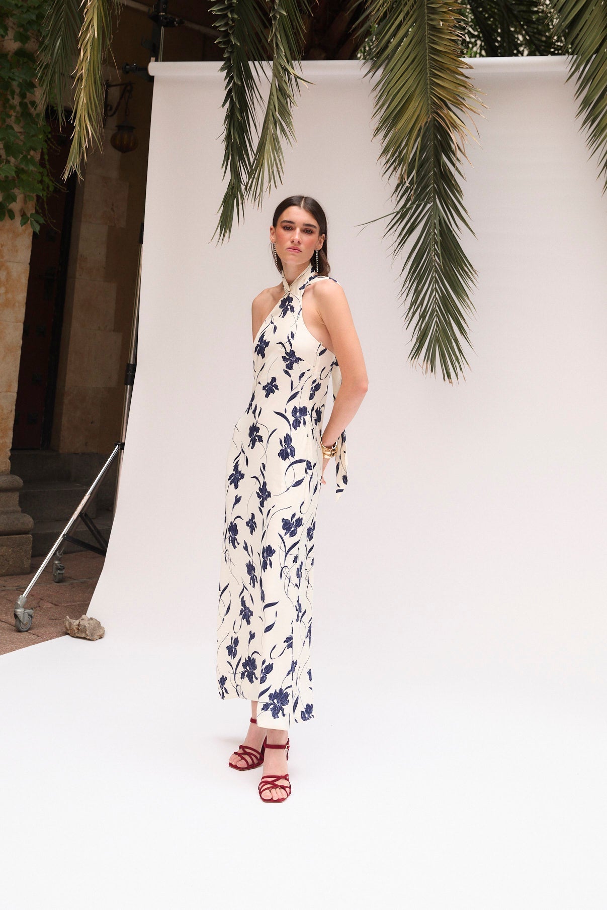 Robe Dos Nu Orchidée Marine