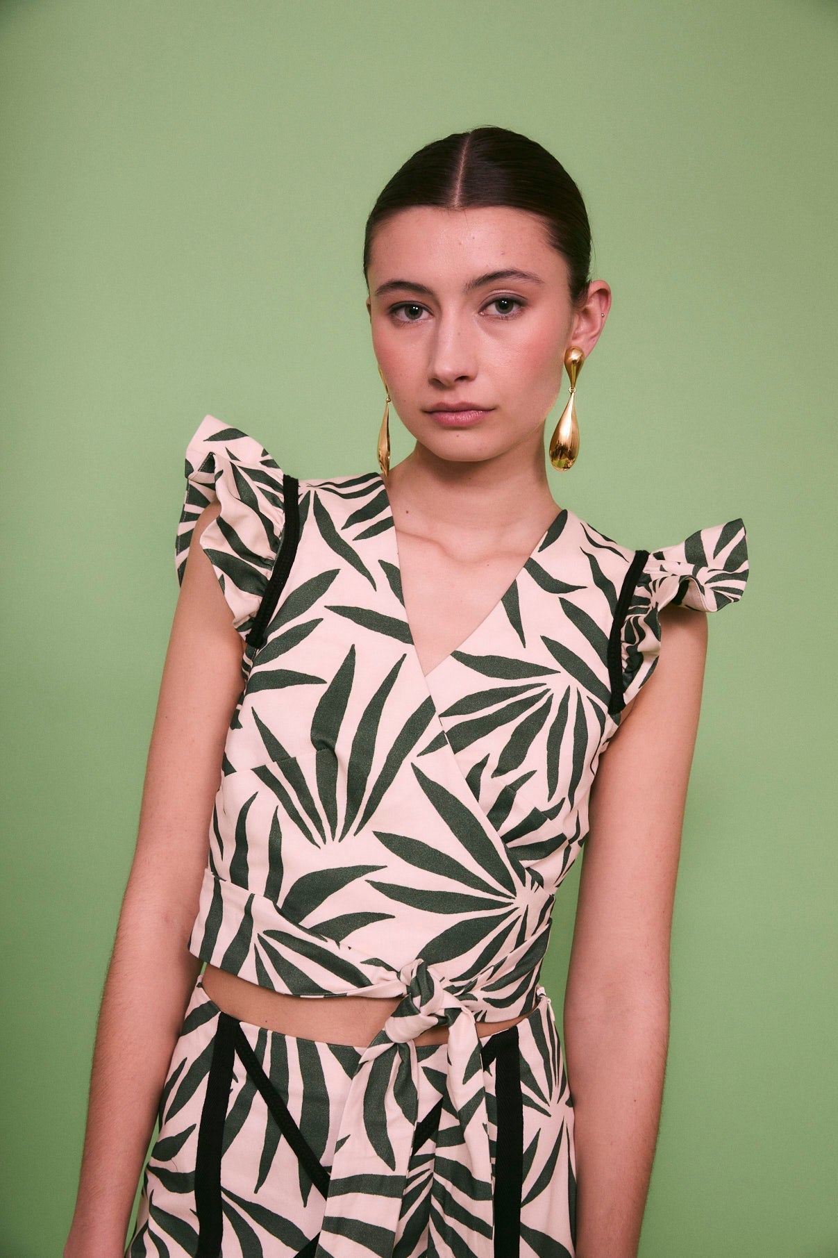 Body Croix Feuilles Vert