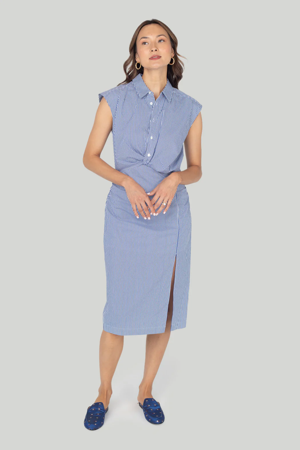 Robe Sleeveless Twist - Ultramarine Multi