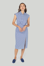 Robe Sleeveless Twist - Ultramarine Multi