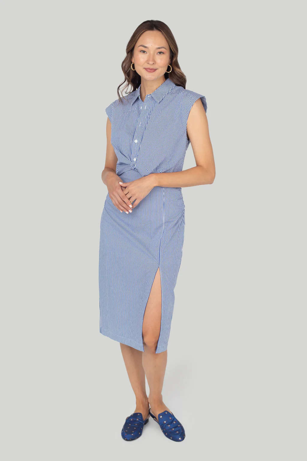 Robe Sleeveless Twist - Ultramarine Multi
