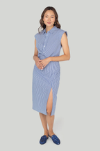 Robe Sleeveless Twist - Ultramarine Multi