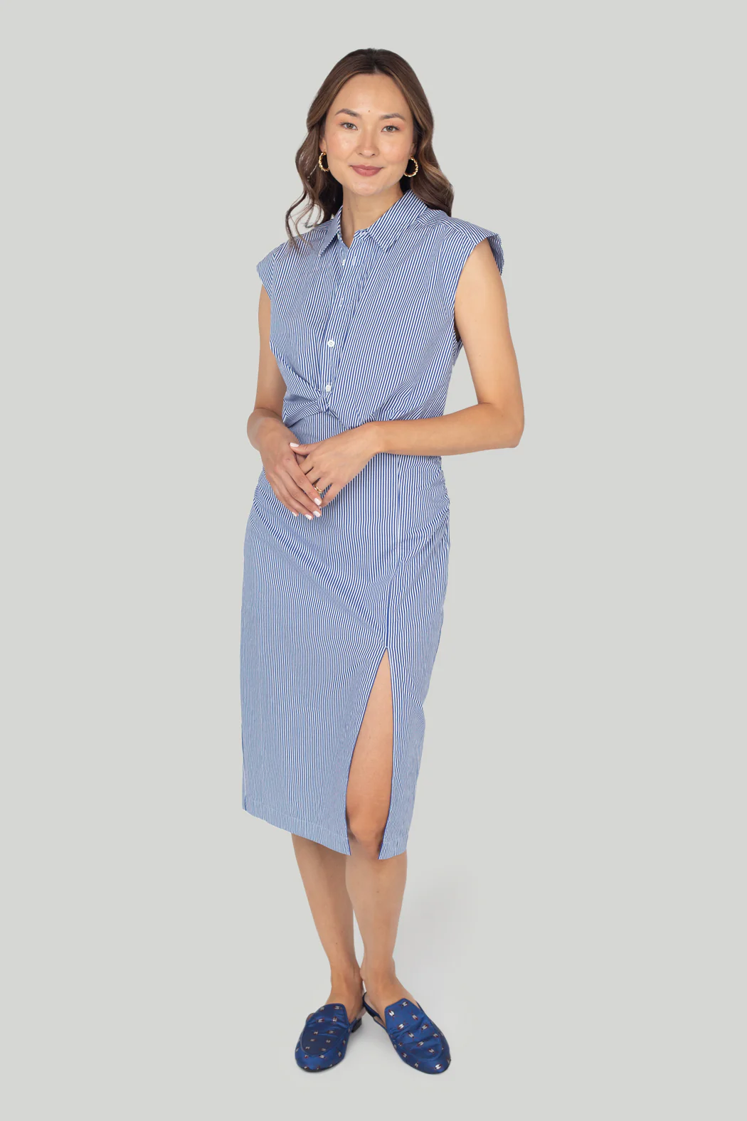Robe Sleeveless Twist - Ultramarine Multi
