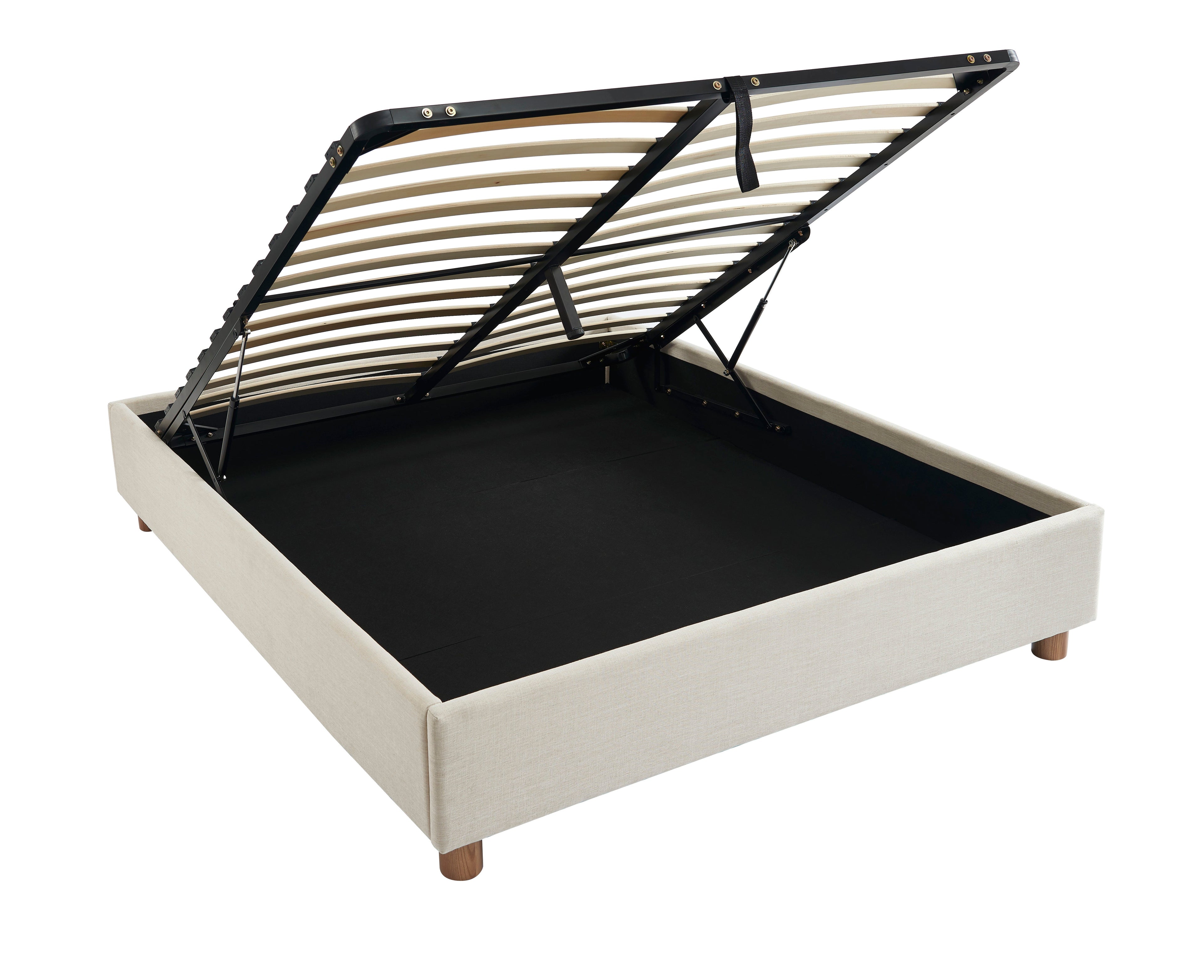 Korall - Lit - Tissu - Beige Lin