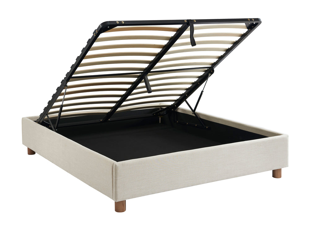 Korall - Lit - Tissu - Beige Lin