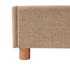 Lit Coffre Korall - Tissu Tweed Taupe - Sommier Inclus