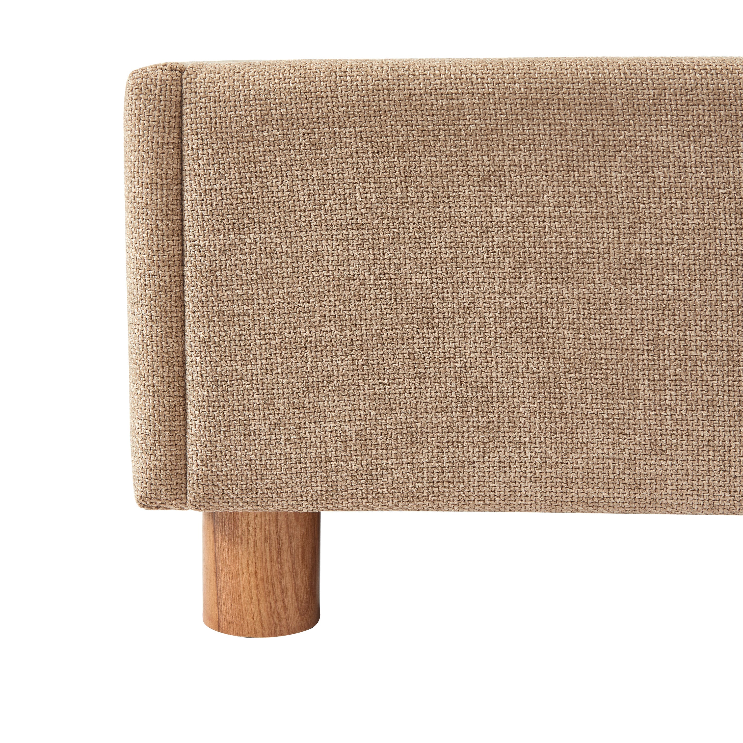 Lit Coffre Korall - Tissu Tweed Taupe - Sommier Inclus