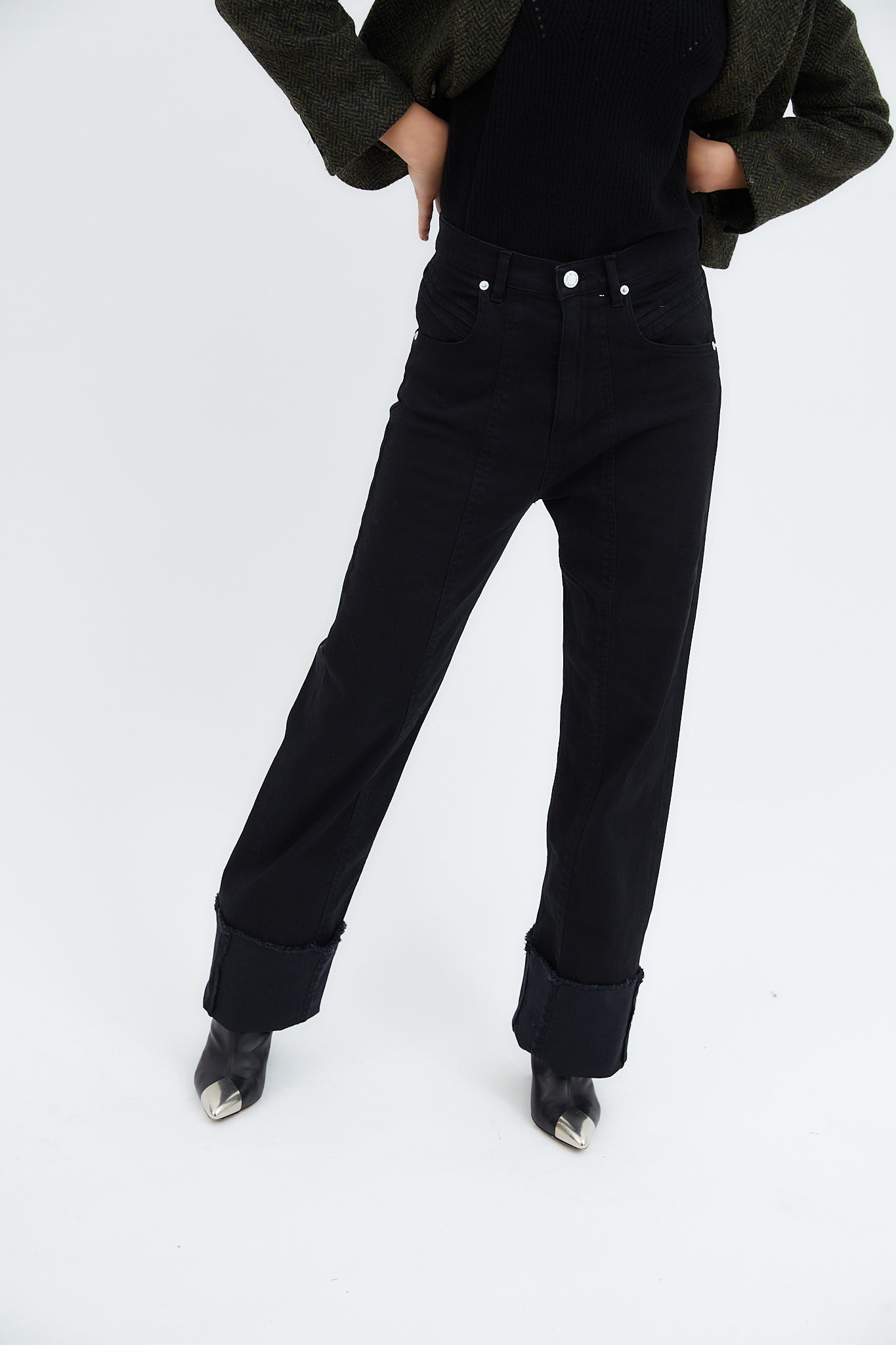 Jean 90'S Sergé Noir
