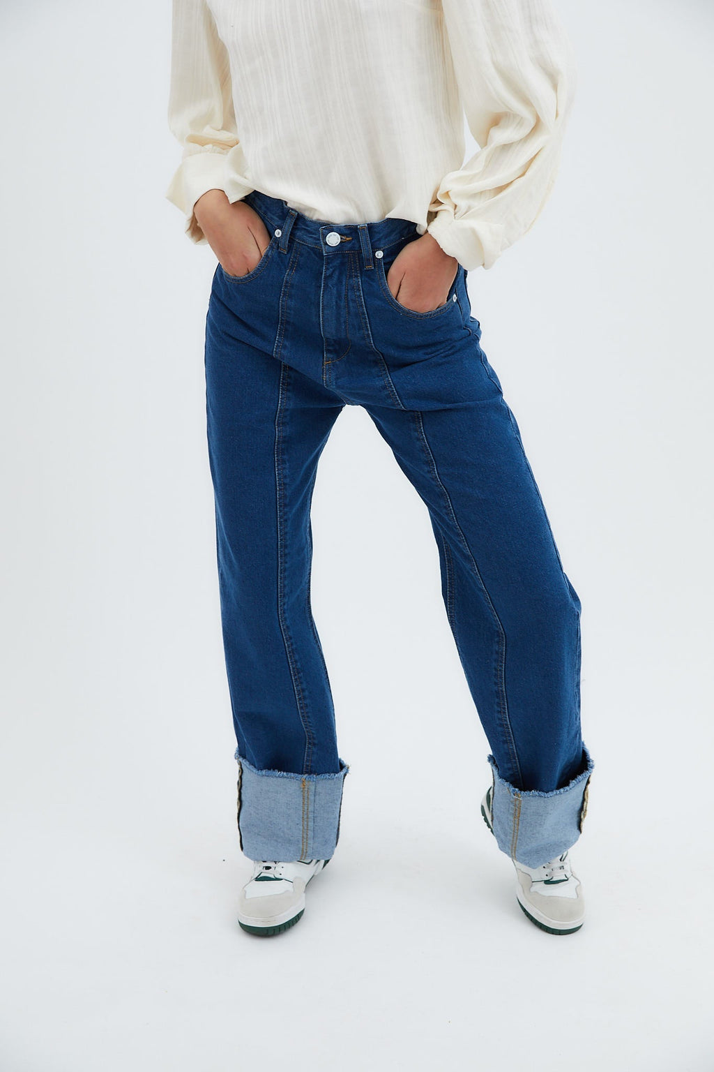 Jean 90'S Sergé Bleu