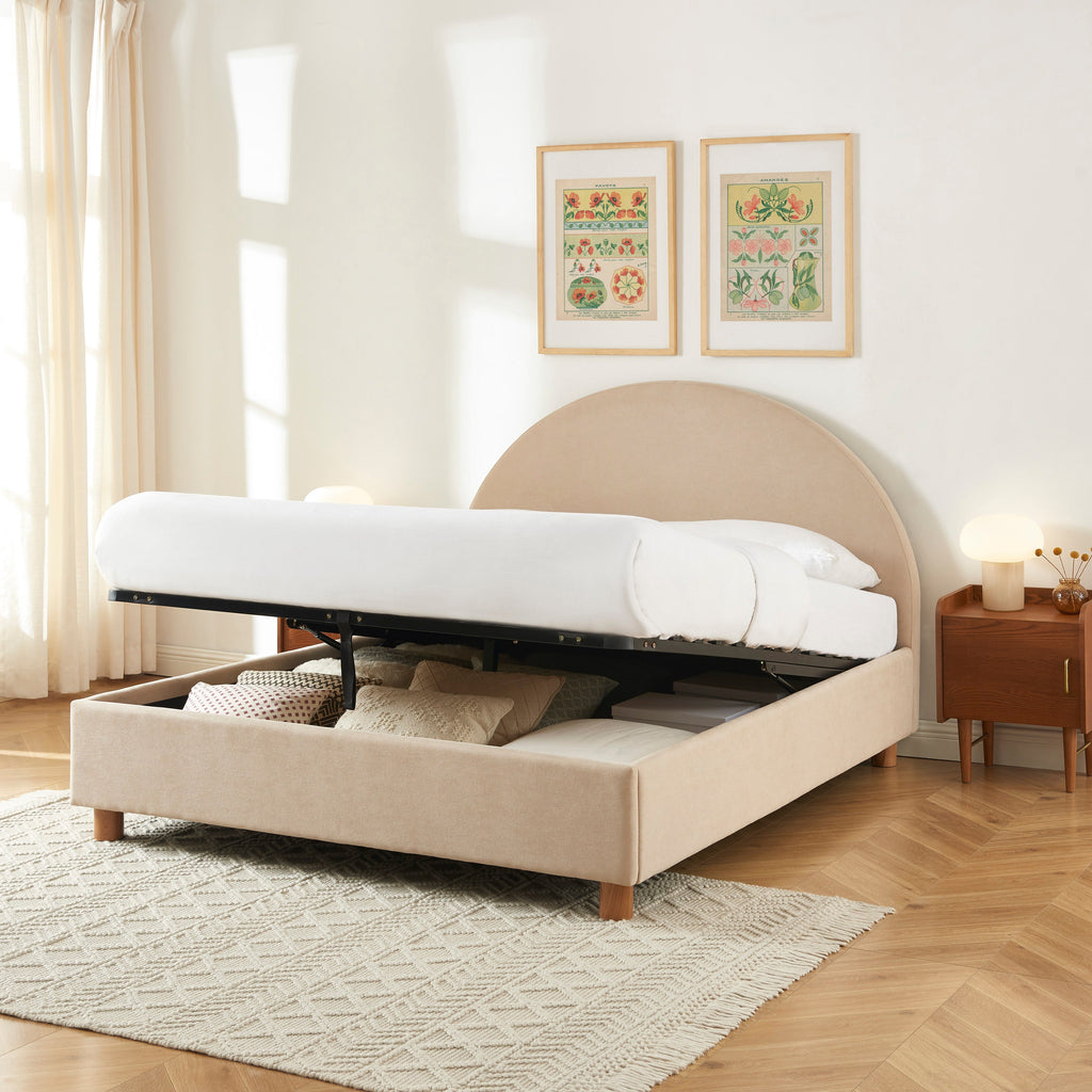 Taijo - Lit - Velours - Beige Sable