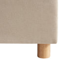 Lit Coffre Tsuki - Velours Beige Sable Cannage Sommier - Sommier Inclus