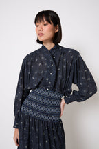 Blouse Catalina Fleuri Bleu