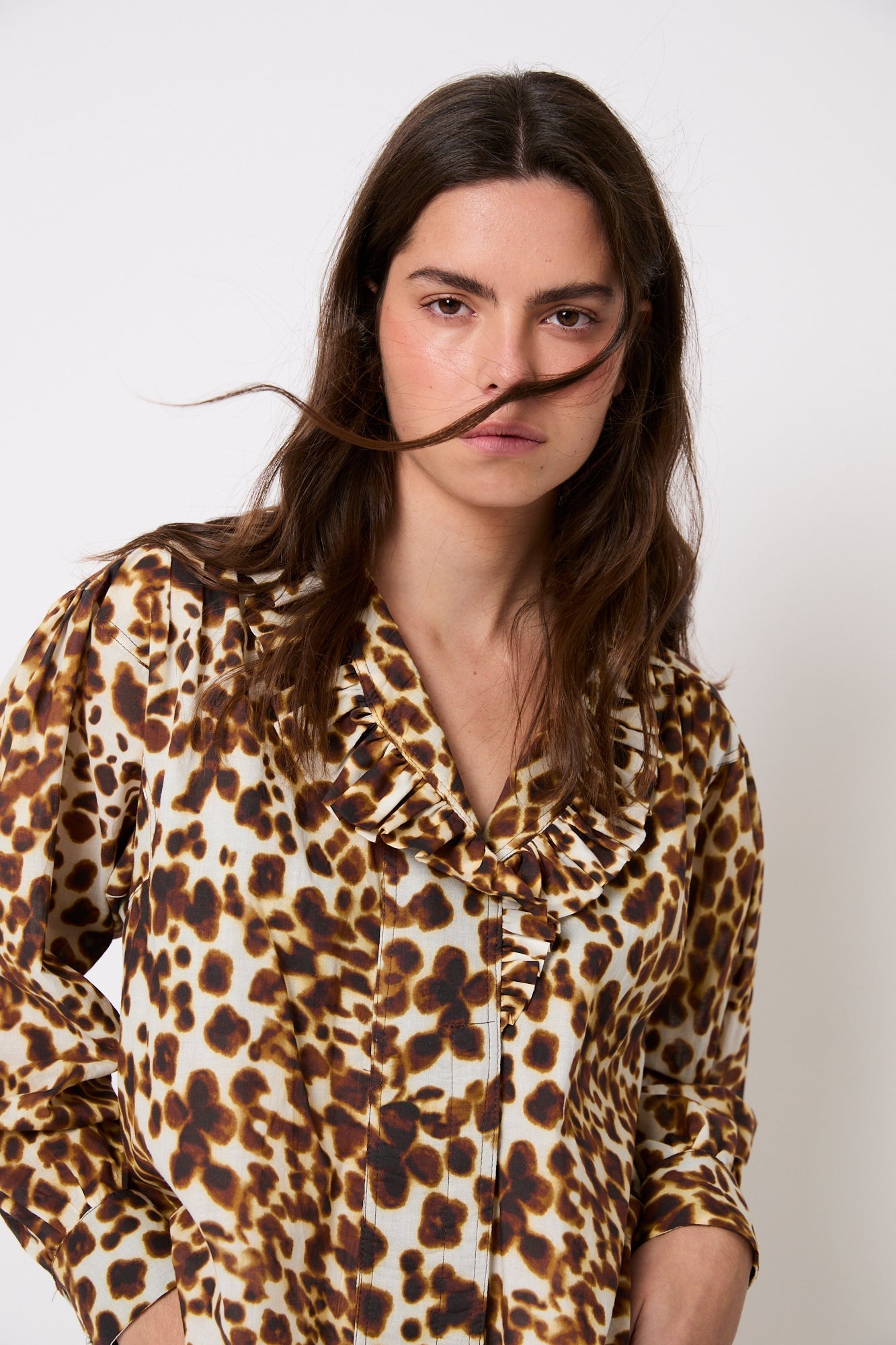 Blouse Maribel Tache Marron