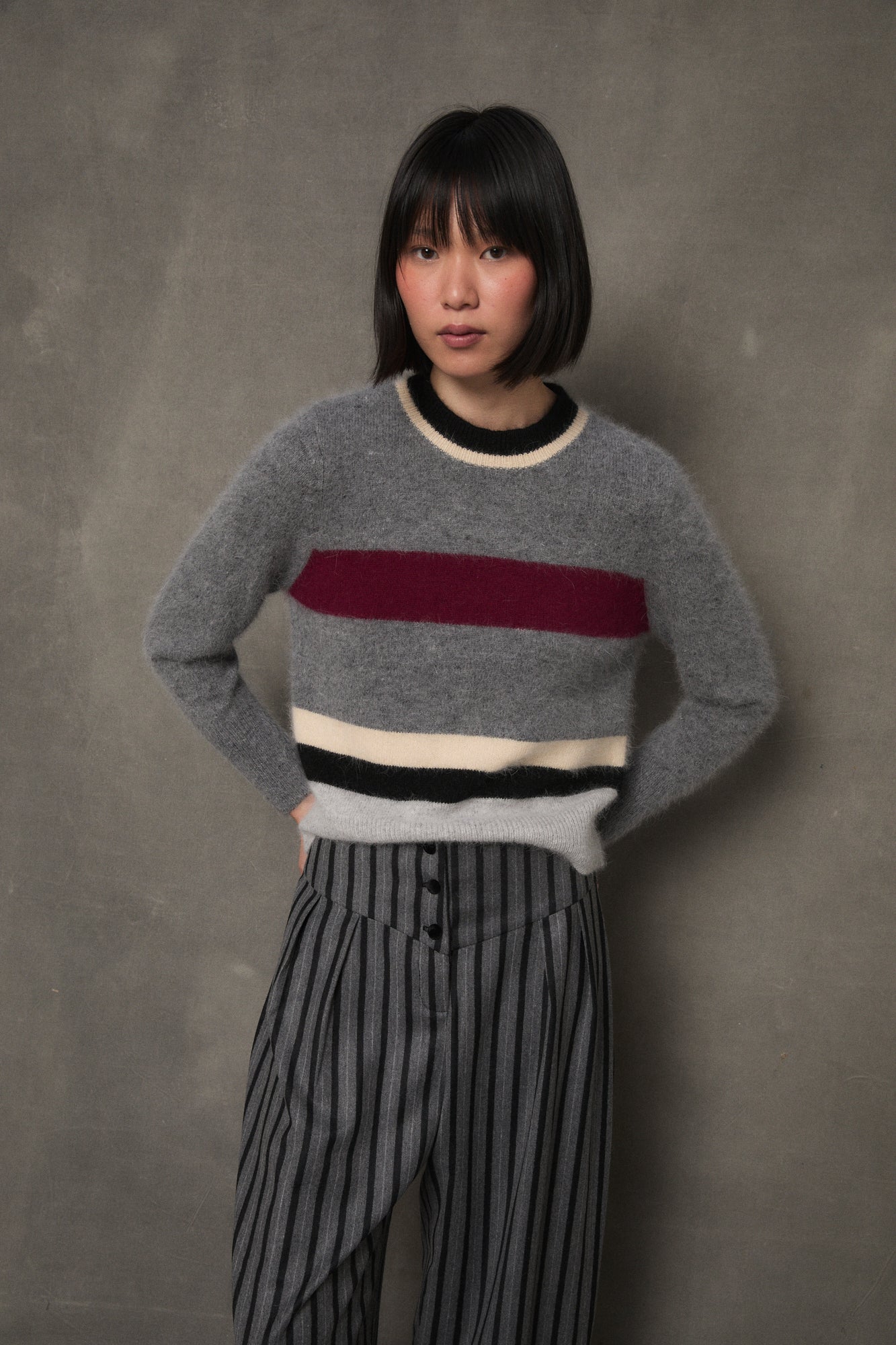 Pull Nagoya Maille Gris