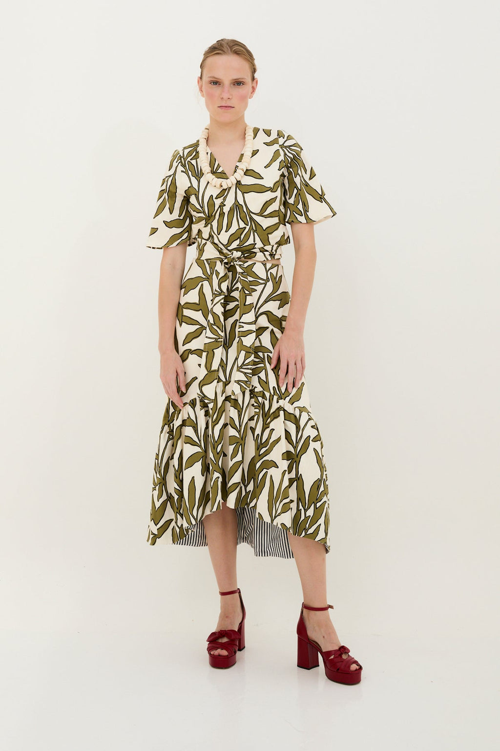 Blouse Éventail Branches Vert