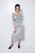 Robe Gilda Maille Argenté