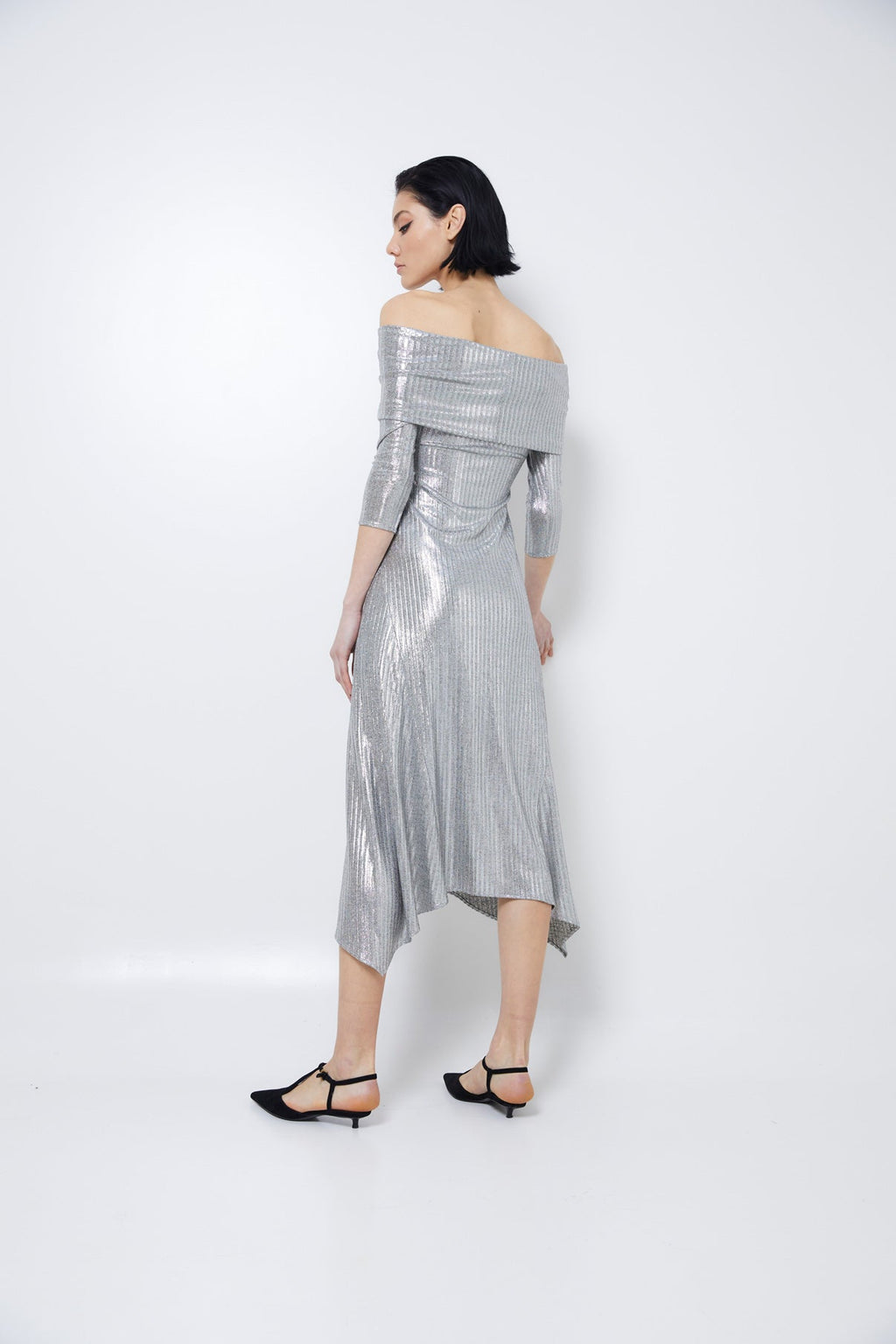 Robe Gilda Maille Argenté
