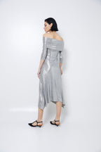 Robe Gilda Maille Argenté