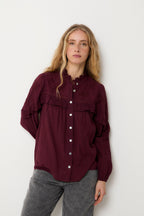 Blouse Trujillo Broderie Bordeaux