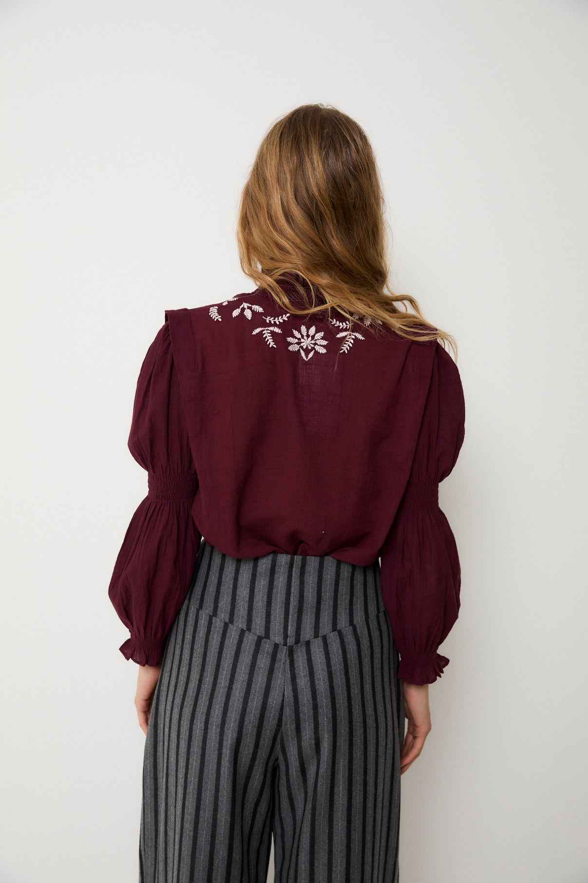 Blouse Lupe Broderie Bordeaux