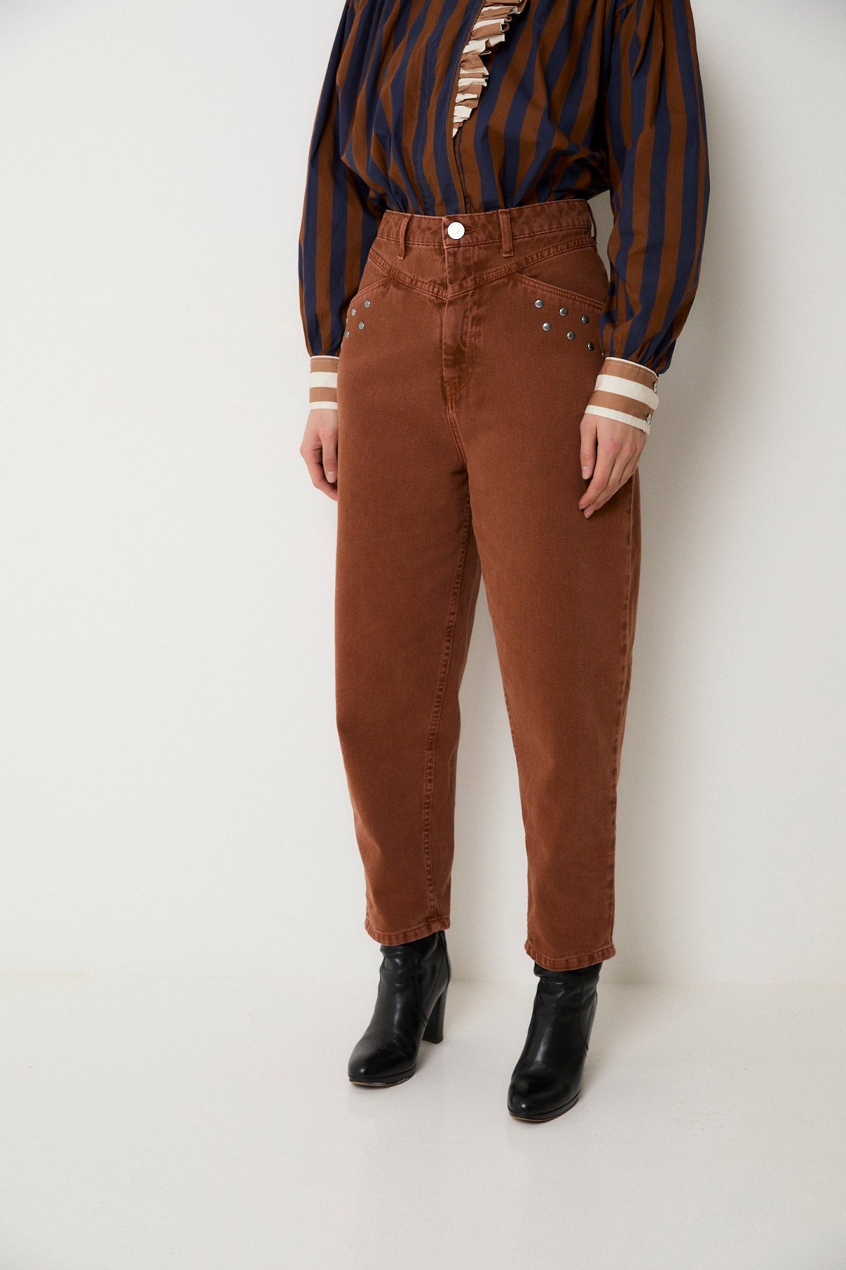 Jean Corset Clous Camel
