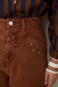 Jean Corset Clous Camel