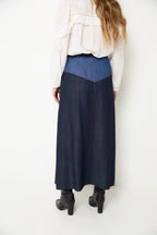 Jupe Catalina Mix Tencel Bleu