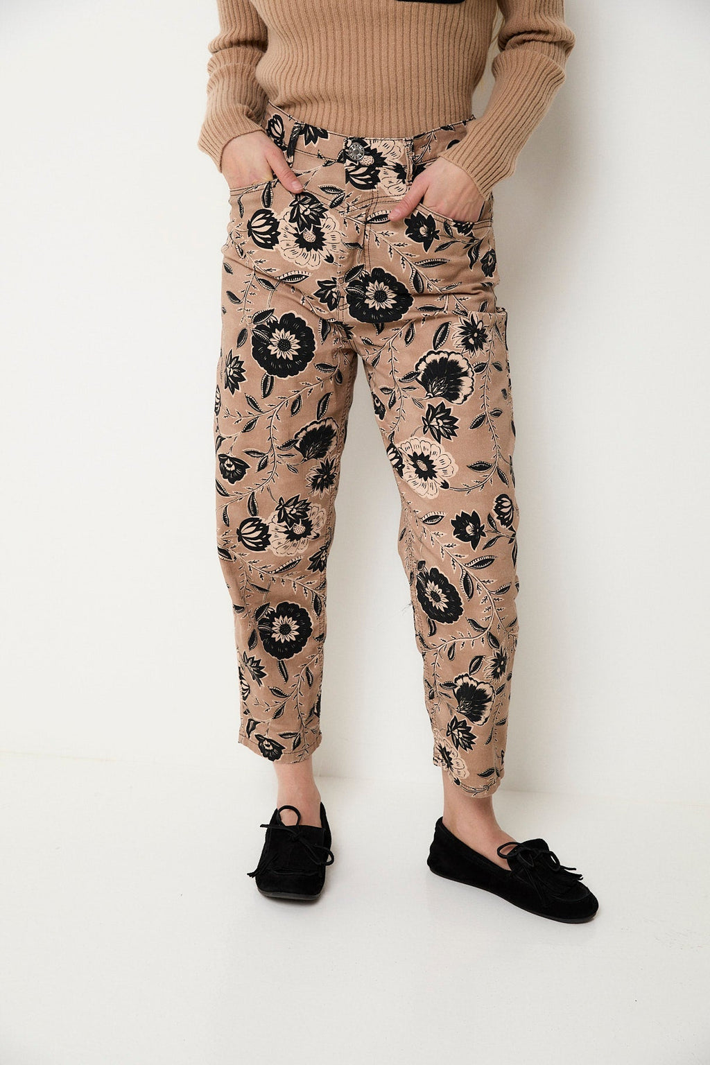 Jean Corset Flores Noir