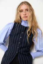 Gilet Trujillo Rayé Marine