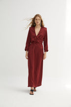 Robe Fernanda Satin Sienne