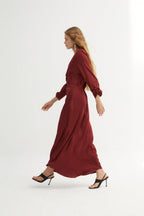 Robe Fernanda Satin Sienne