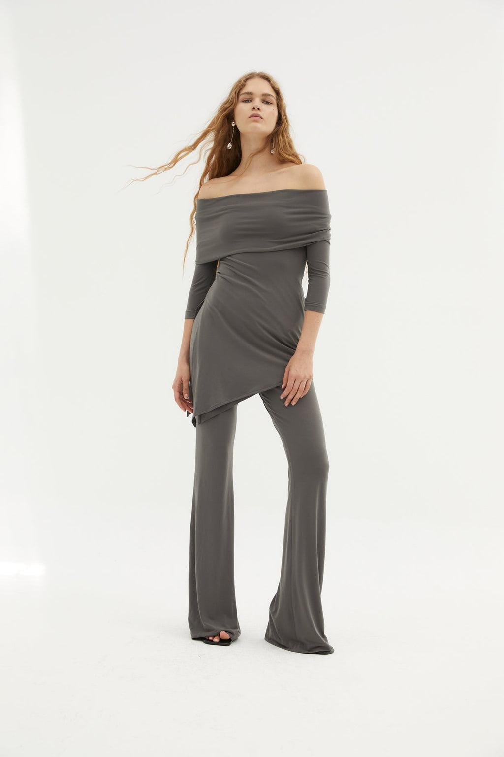 Pantalon Sixties Maille Plomb