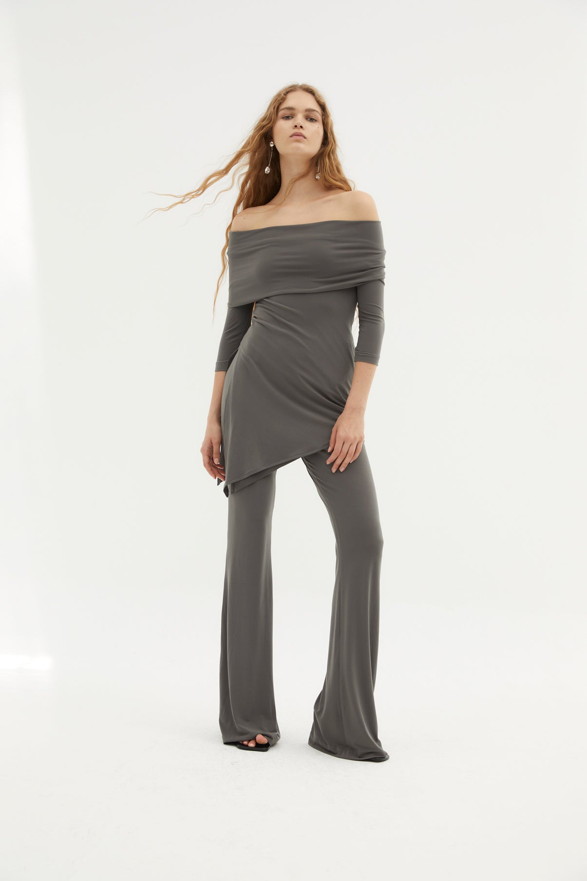 Pantalon Sixties Maille Plomb