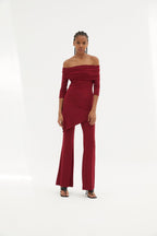 Pantalon Sixties Maille Griotte