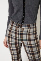 Pantalon Sixties Tartan Marron