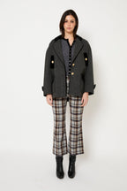 Pantalon Sixties Tartan Marron