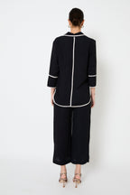 Veste Biais Crêpe Noir