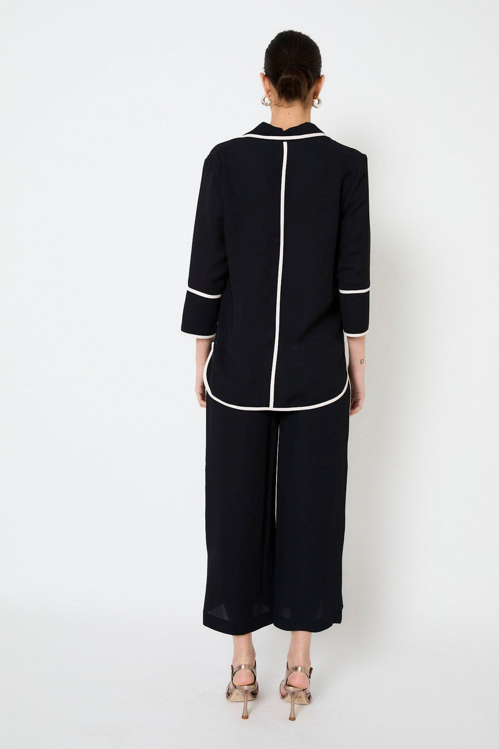 Pantalon Biais Crêpe Noir