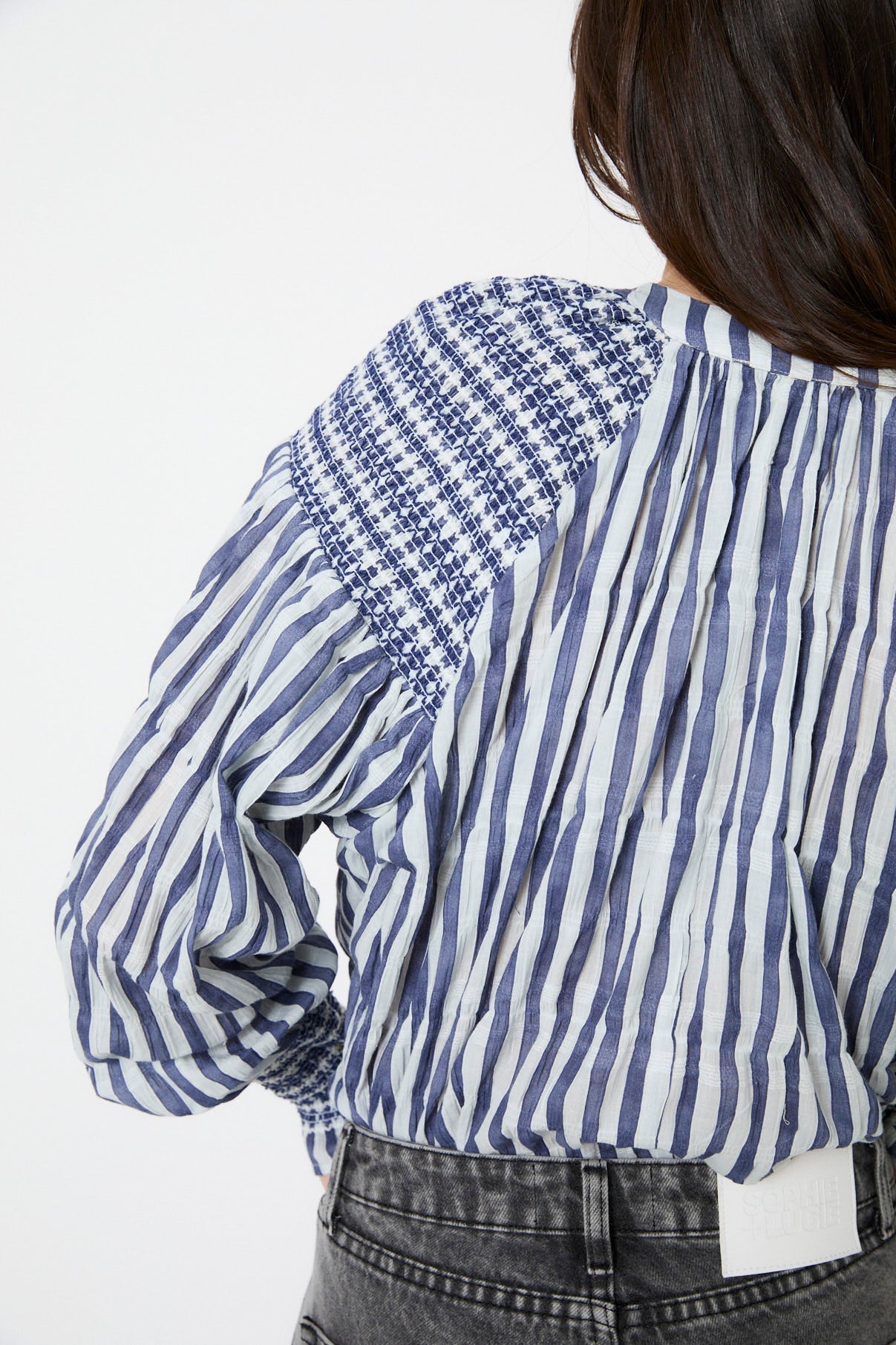 Blouse Venice Nid D'Abeille Bleu