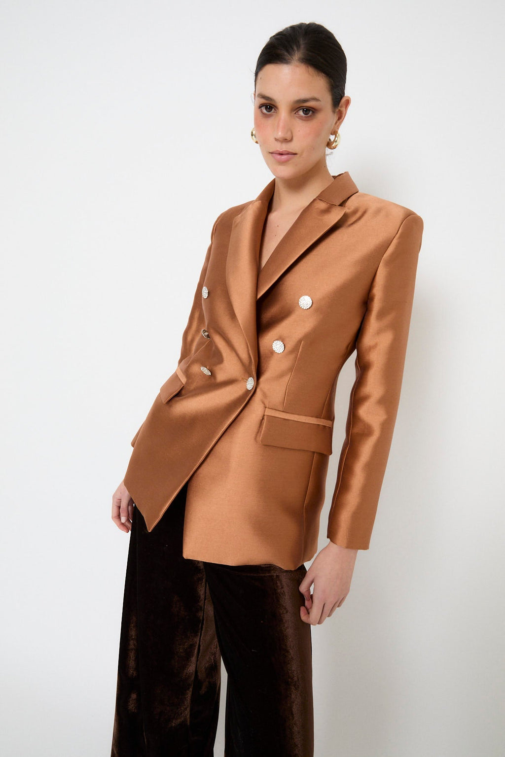 Blazer Joya Dupion Terre