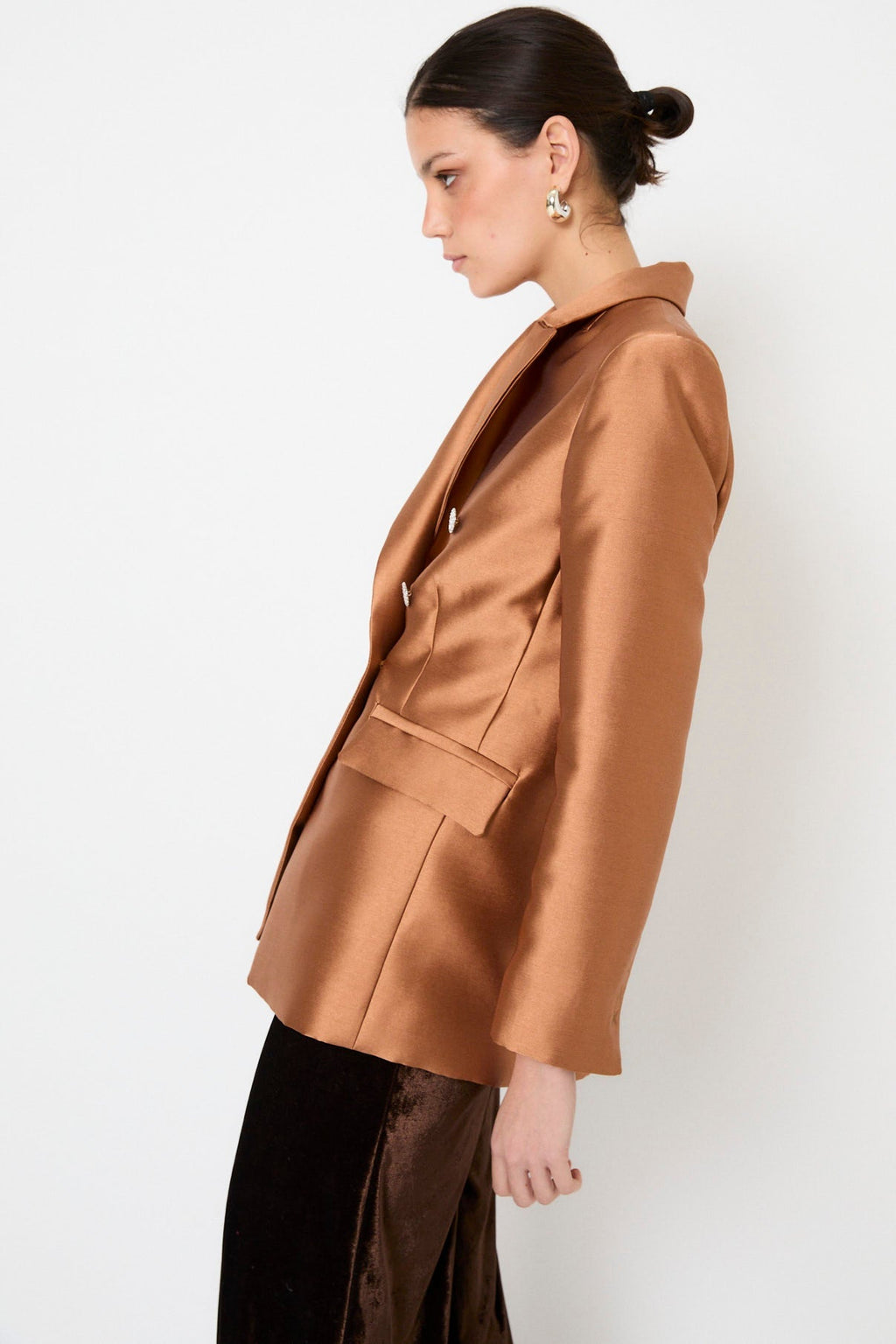 Blazer Joya Dupion Terre