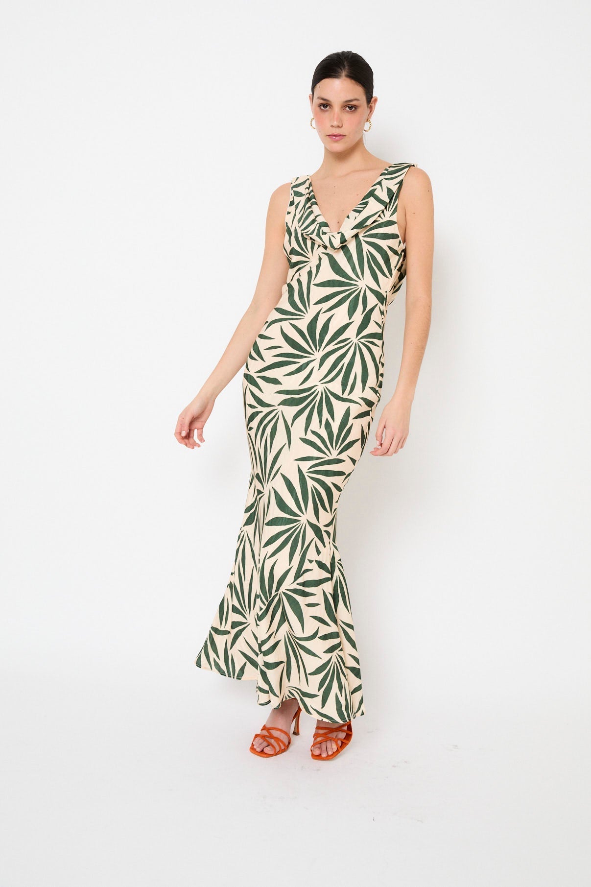 Robe Idra Feuilles Vert