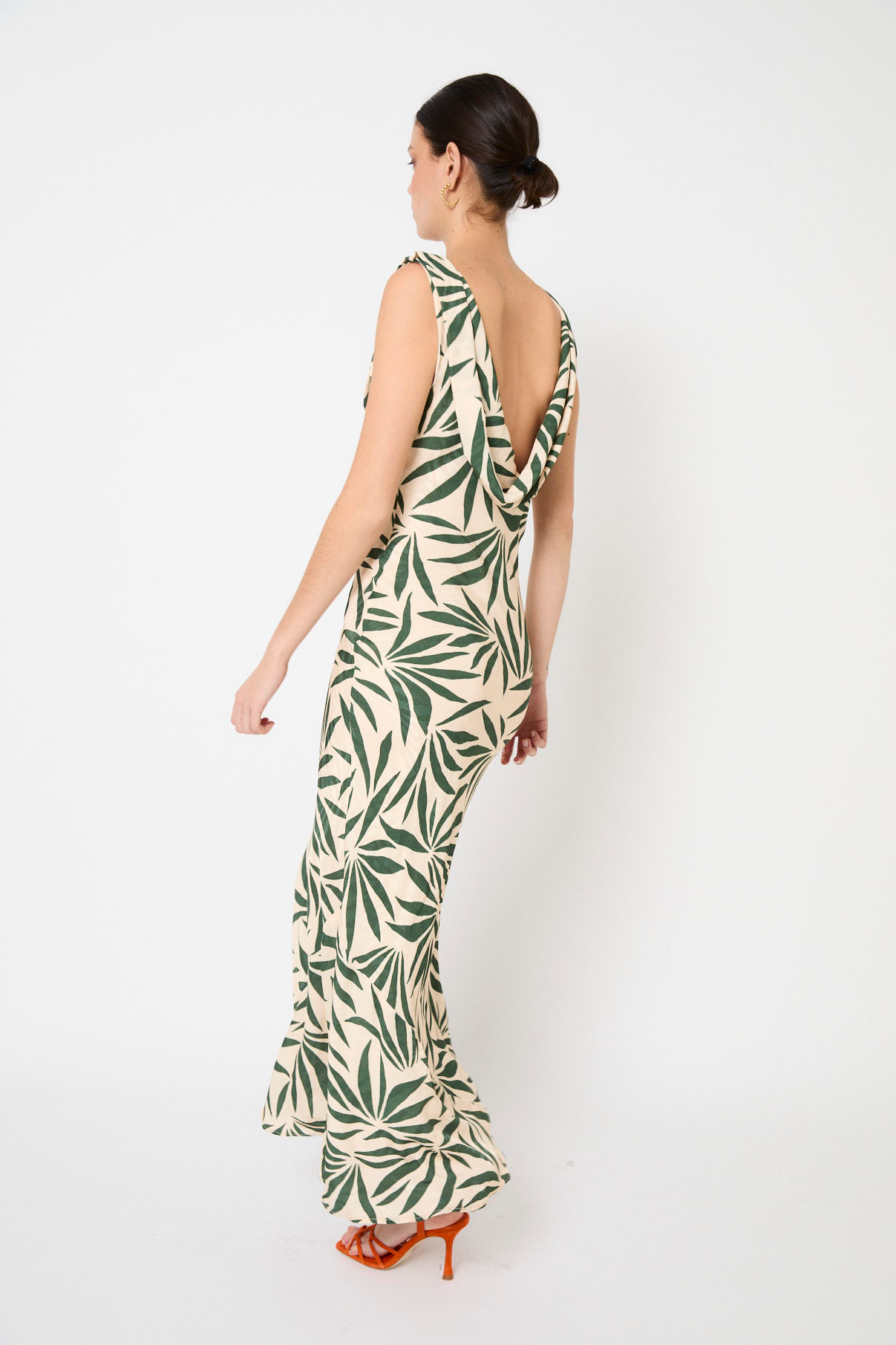 Robe Idra Feuilles Vert