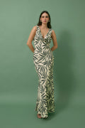 Robe Idra Feuilles Vert