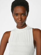 Top Smocked Knit Halter - Bone