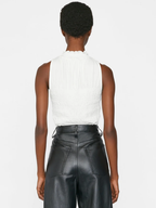 Top Smocked Knit Halter - Bone