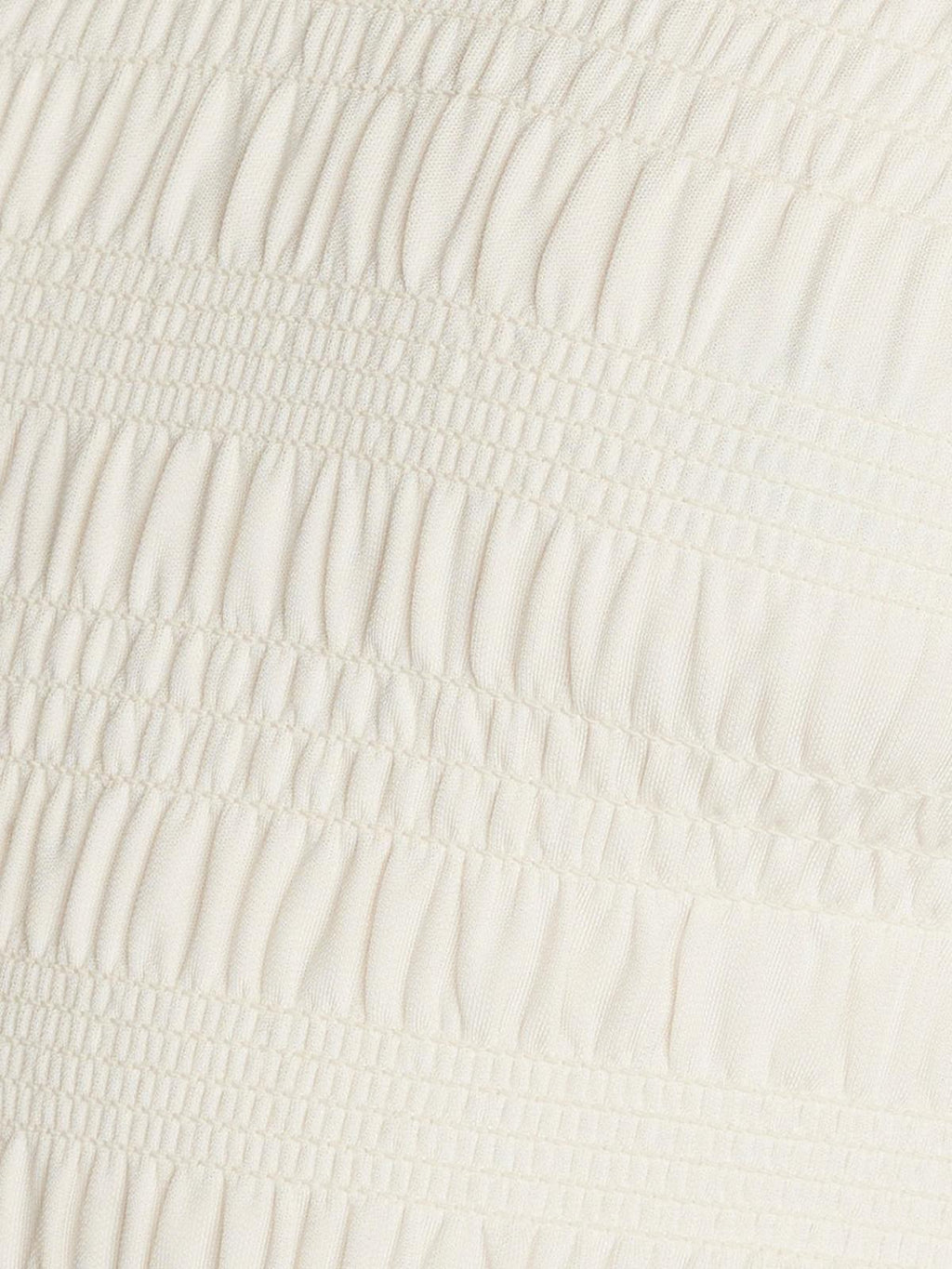 Top Smocked Ls Knit - Bone